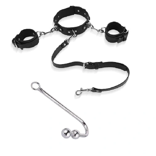 and Hook Beaded Anal with 5334 Collar Elegant Cuffs 0821